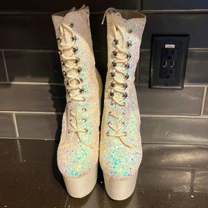 Unicorn White Pleaser Boots (8)